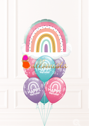 Boho Pastel Rainbow Birthday Bouquet