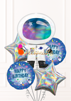 Iridescent Astronaut Birthday Bouquet