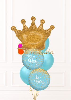 It's A Boy Holographic Crown Bouquet