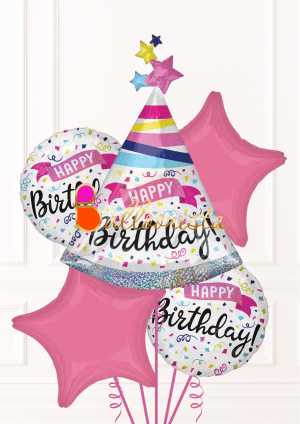 Holographic Birthday Hat Bouquet