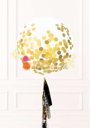 Personalised Gold Confetti Orb