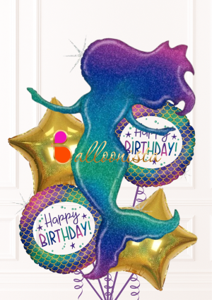 Holographic Mermaid Birthday Bouquet
