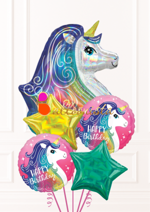 Iridescent Unicorn Birthday Bouquet