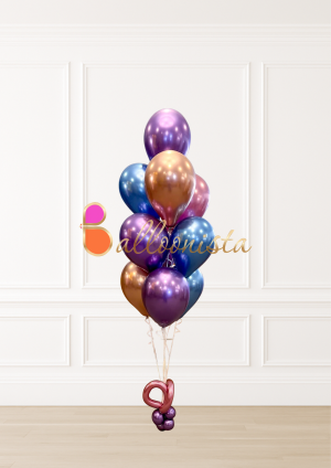 10 Chrome Balloons Bouquet