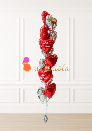 Personalized 12 Hearts Arrangement