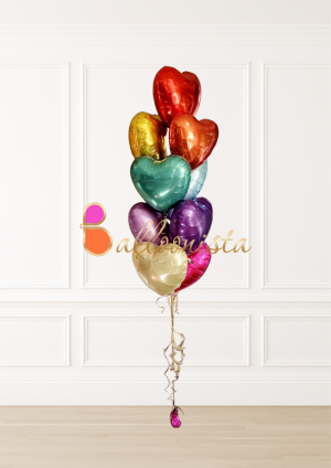 9 Organic Hearts Arrangement